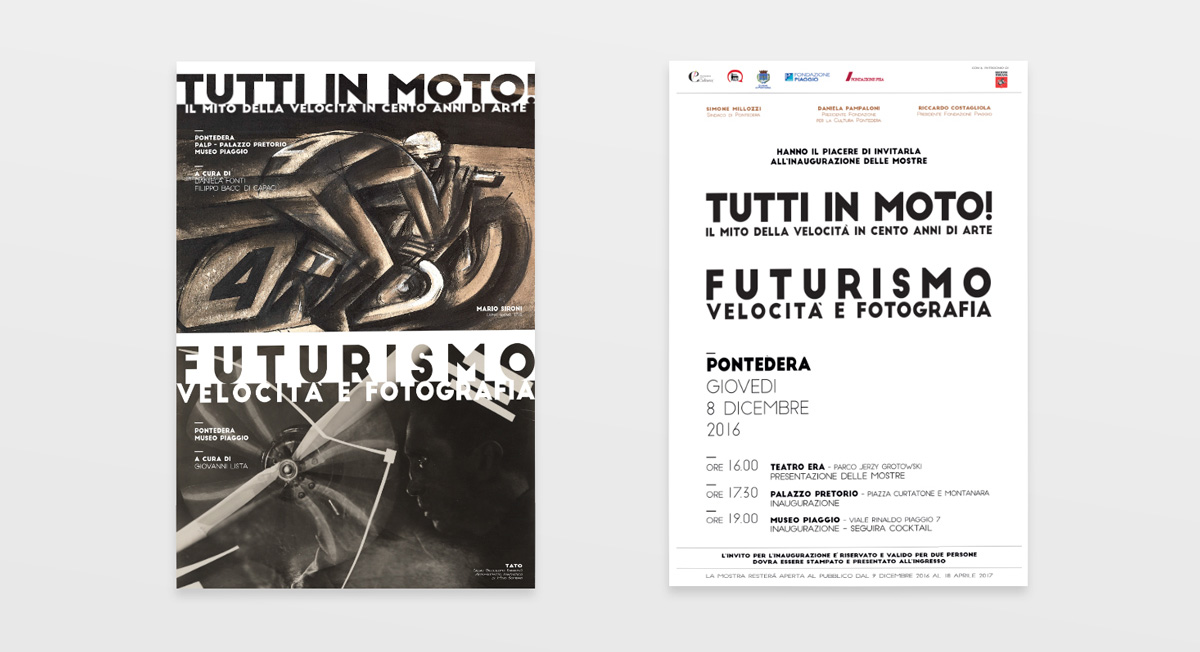 Invito Mostra, futurismo, tutti in moto!
