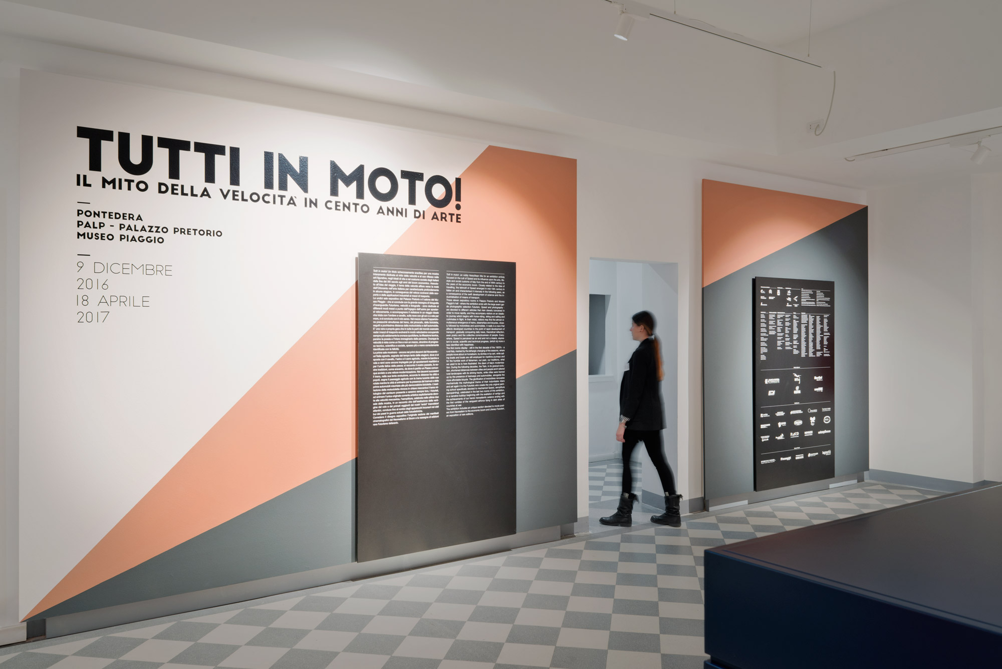 Tutti in moto, mostra, Palp, Pontedera, Allestimento, deferrari modesti