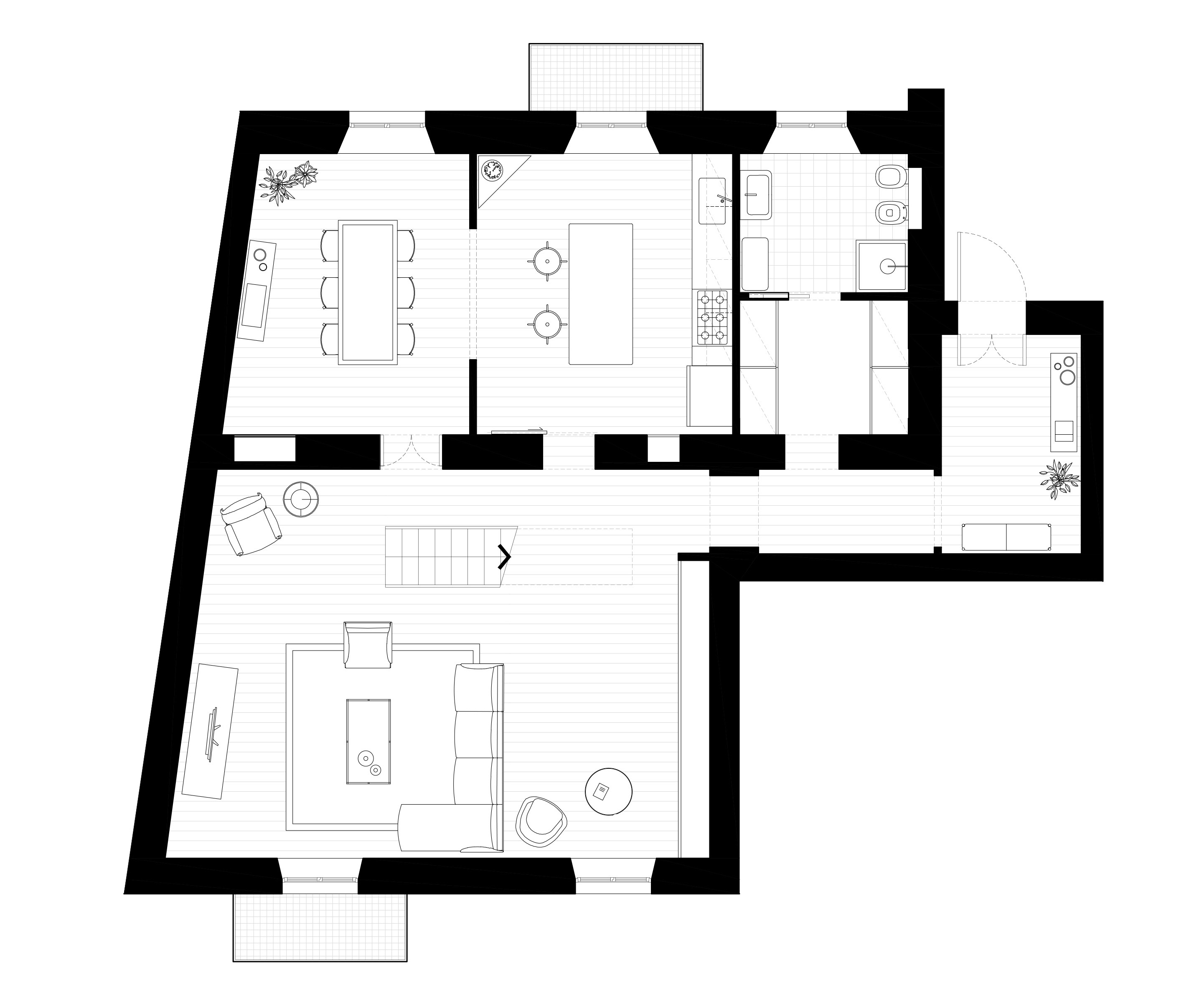 Casa MF, Interior Design, Ristrutturazione, Progetto, Deferrari Modesti, pianta, Firenze, Milano