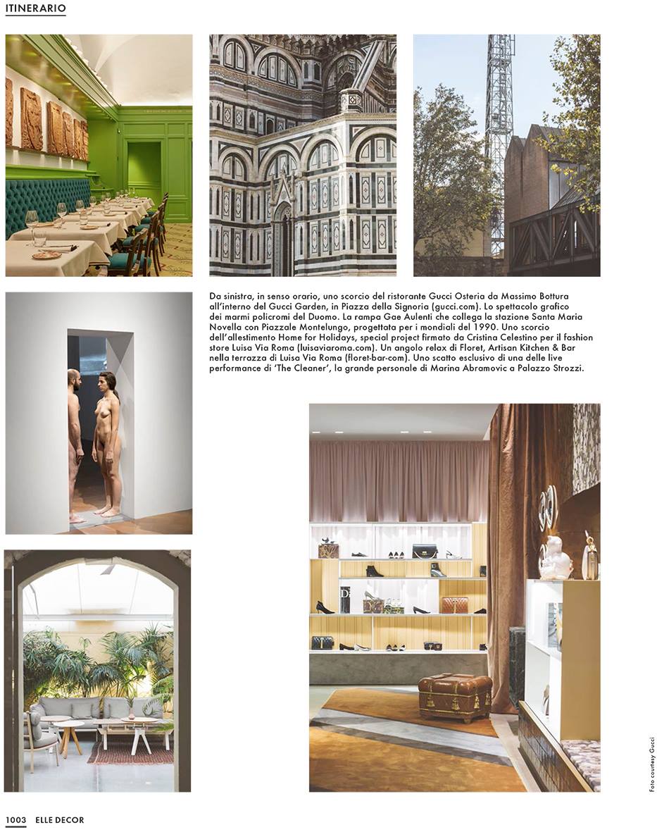 Elle Decor, Libreria Brac, rinascimento fiorentino, Deferrari Modesti