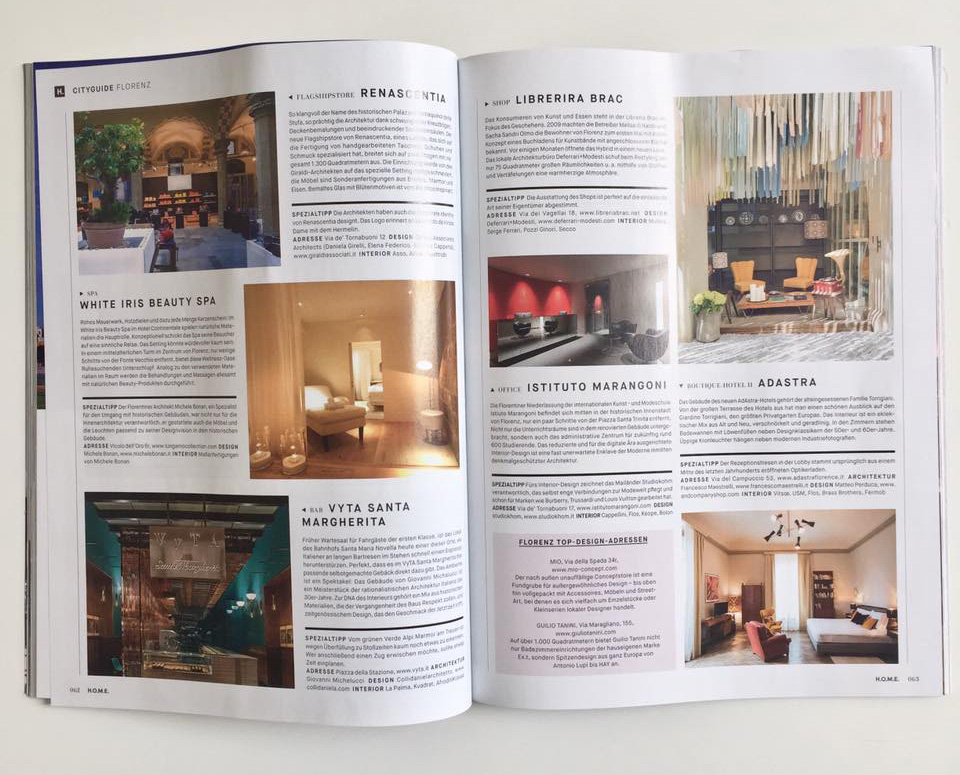 H.O.M.E. Germany July August 2017, magazine, firenze, deferrari modesti