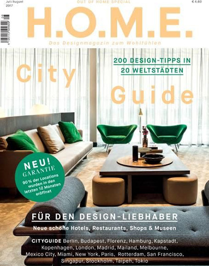 H.O.M.E. Germany July August 2017, magazine, cover, deferrari modesti