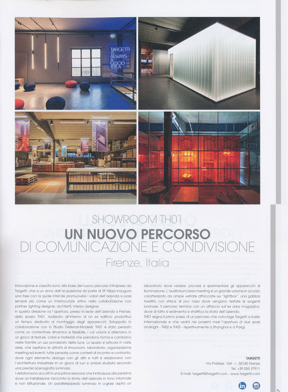 the plan 112, TH01 Targetti, Deferrari Modesti