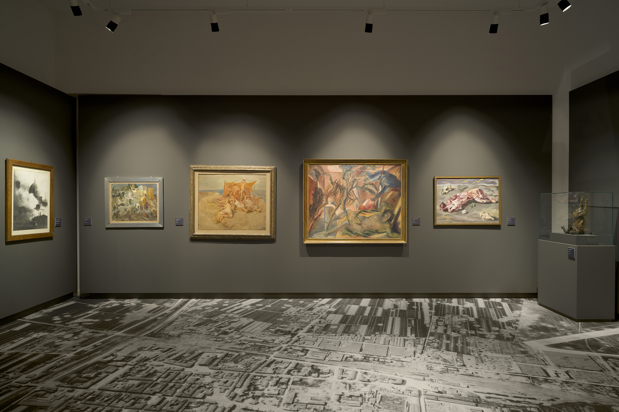 Palp, Arcadia e Apocalisse, Palazzo Pretorio Pontedera, Allestimento, Deferrari Modesti, Levi, Pirandello, Ferrazzi, Pontedera bombardata