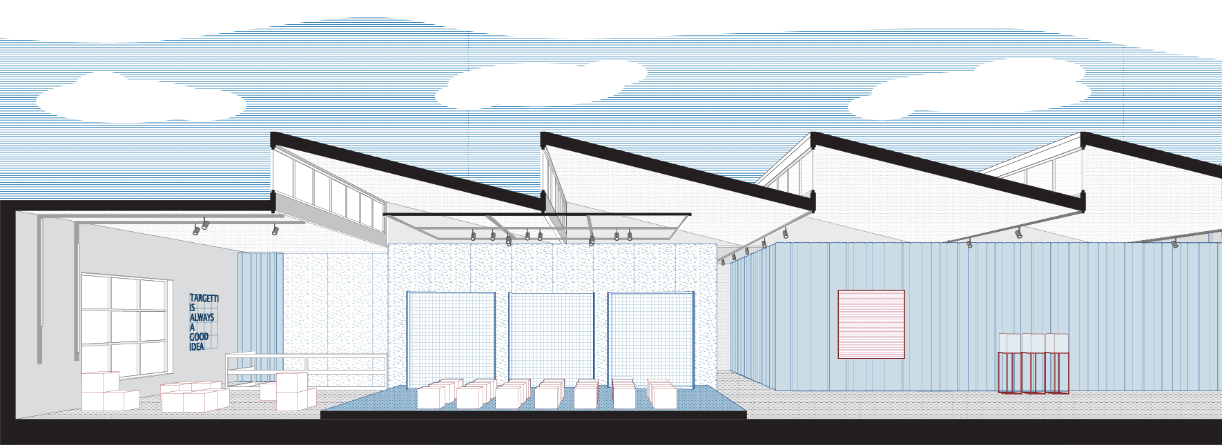Targetti HUB, TH01, Florence, Allestimento, Interior Design, Deferrari Modesti, Targetti