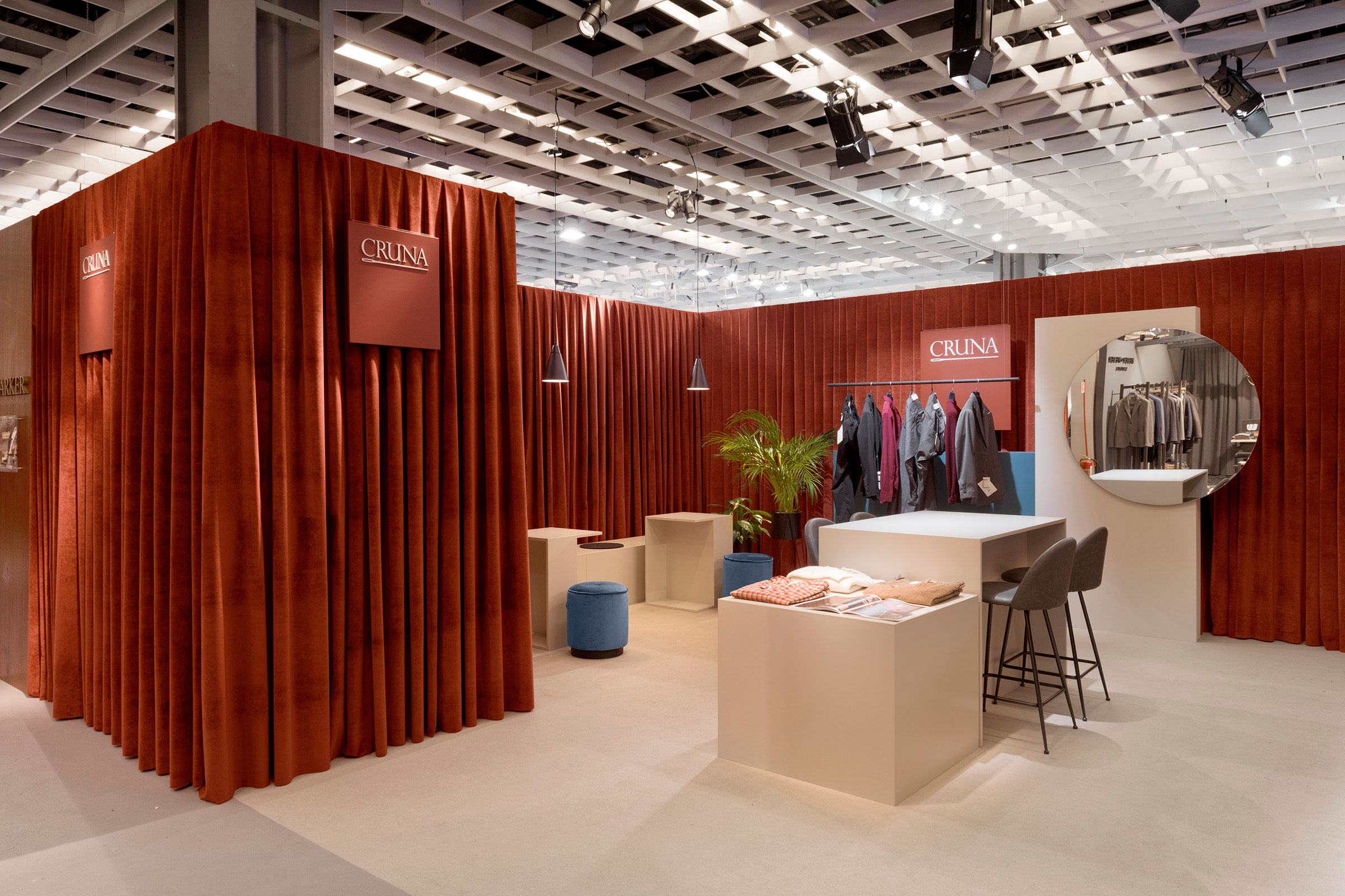 Cruna, Pitti Uomo 97, Fiera, Stand, Florence, Allestimento, Interior Design, Deferrari Modesti