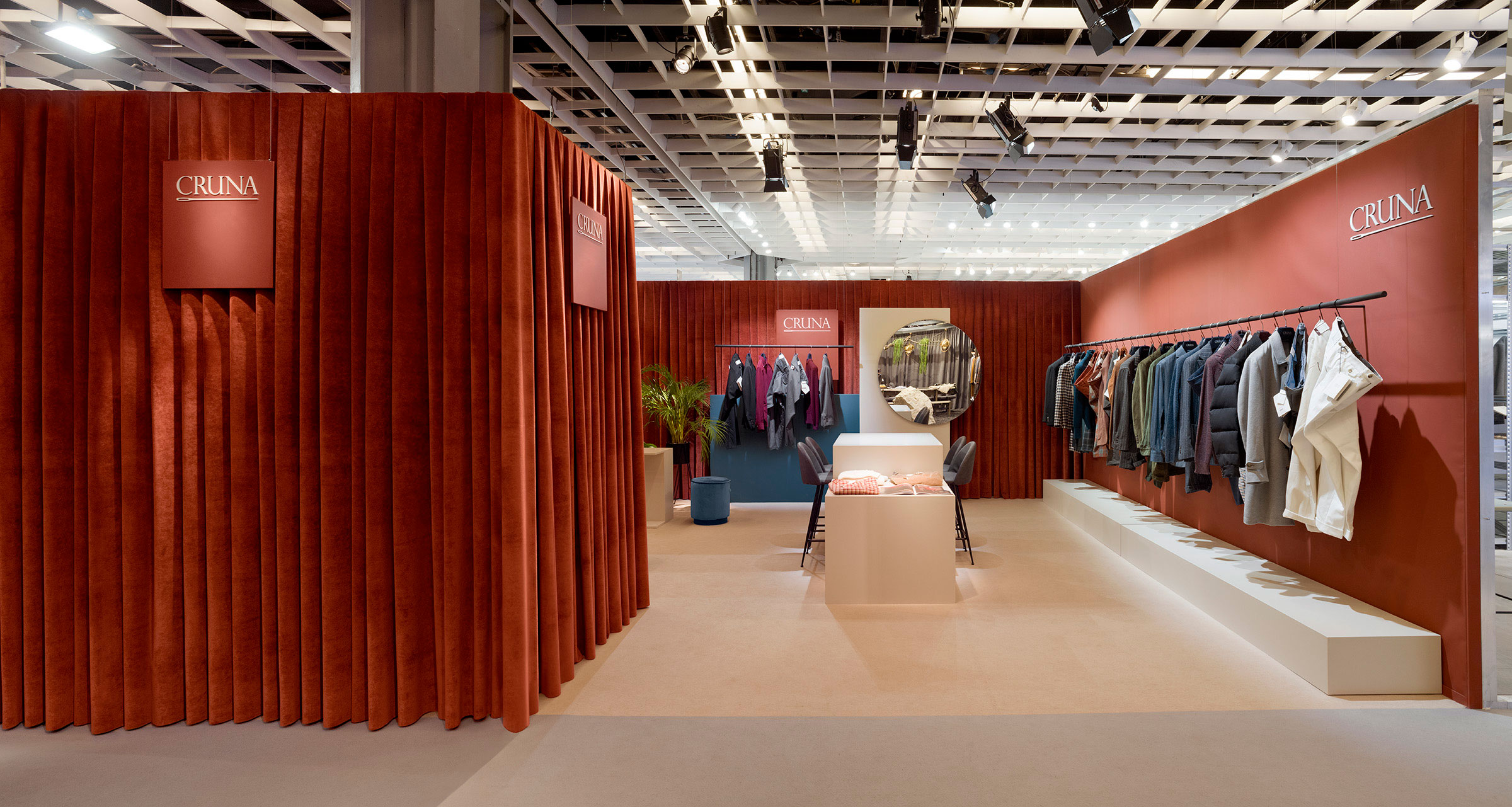 Cruna, Pitti Uomo 97, Fiera, Stand, Florence, Allestimento, Interior Design, Deferrari Modesti
