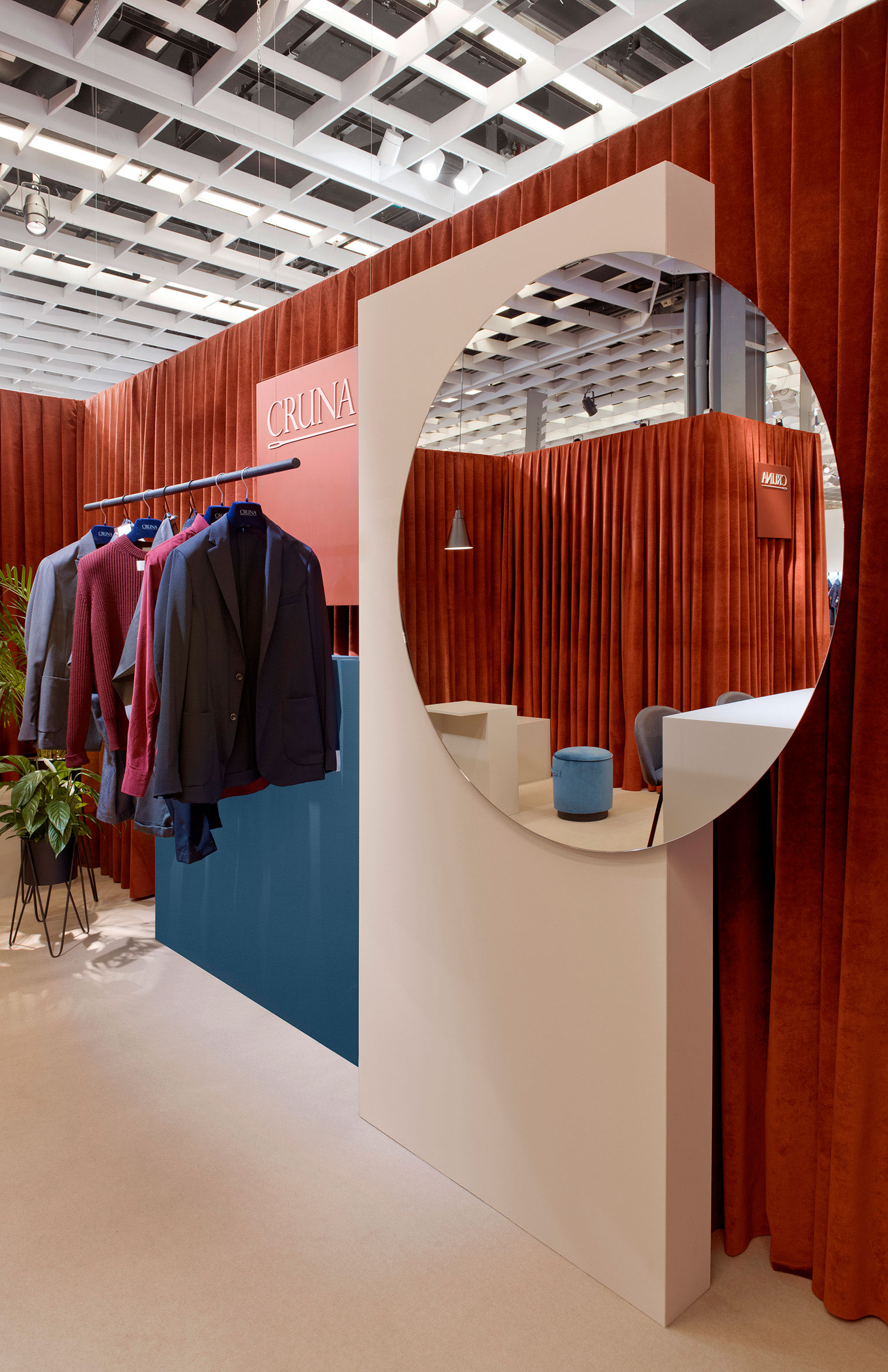 Cruna, Pitti Uomo 97, Fiera, Stand, Florence, Allestimento, Interior Design, Deferrari Modesti