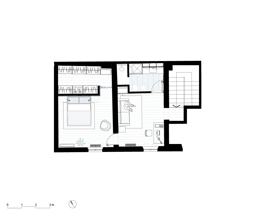 House LM, Brozzi, Firenze, Deferrari+Modesti, ristrutturazione, interior, plan