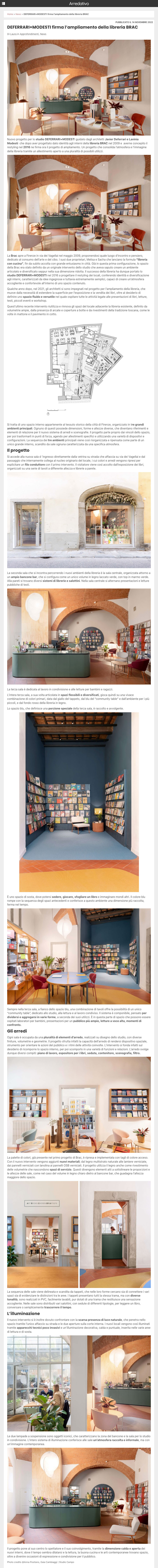 Arredativo, Libreria Brac, Ampliamento, Firenze, Interior Design, Deferrari Modesti