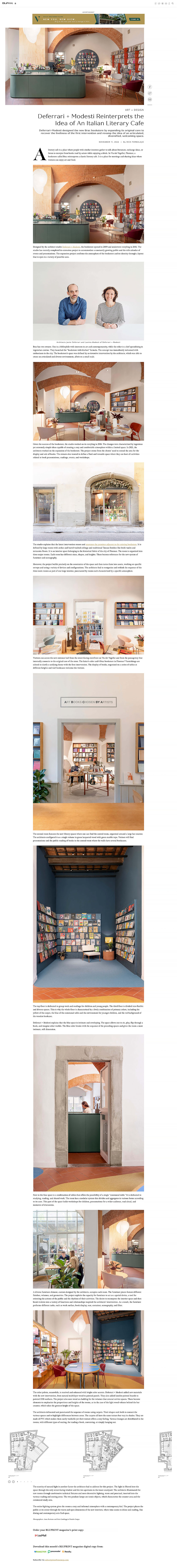 BluPrint, Libreria Brac, Ampliamento, Firenze, Interior Design, Deferrari Modesti