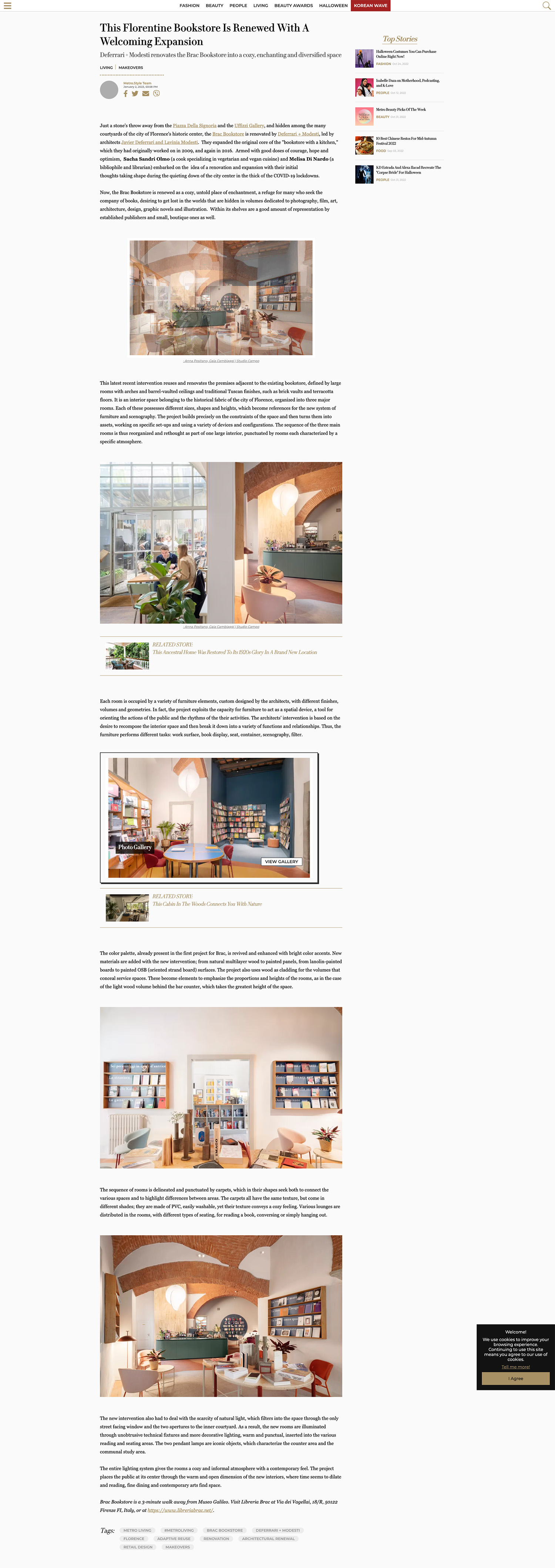 Metrostyle, Libreria Brac, Ampliamento, Firenze, Interior Design, Deferrari Modesti