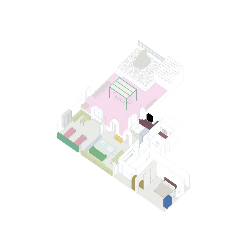 Casa GZ, Assonometria, Firenze, Interior Design, Deferrari Modesti